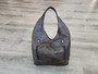 Chocolate brown leather hobo bag