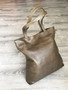 Olive Green Leather Tote Bag, Casual Purse for Women, Yosy