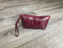 Embossed leather cosmetic bag 