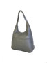 Women Leather Bags, Metallic Gray Leather Hobo Purse, Coco