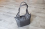 Brown Leather Bag, Vintage Style, Everyday Retro Handbag, Bony