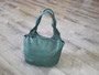 Green Leather Bag, Everyday Shoulder Handbag, Fashion Handbag  with Tassel, Bony