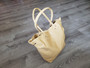 Retro Leather Bag in Cream Beige, Fashion Everyday Casual Shoulder Handbag, Handmade USA Handbags, Tania