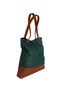 Women's Leather Tote Purse Bag - Unique Handmade Shoulder Bags - Green Two Tones Carryall Handbag - Totes yosy