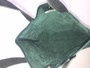 Green Leather Tote Bag with Black Handles  / Carryall Shoulder Purse / Unique Unlined Shopper Handbag Yuritzy