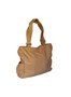 Camel Leather Bag, Women Shoulder Handbag with Pockets, Katty
