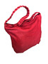 Red Leather Hobo Bag, Braided Bohemian Shoulder Handbag, Claudia