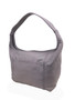 Gray Leather Hobo Bag with Pockets, Everyday Handbag, Rosa
