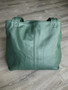Green Leather Shoulder Bag with Pockets, Fashion Bags, Cloe