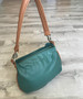 Green Hobo Leather Purse Bag - Small Shoulder Handbag, Becky