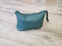 Green Leather Bag with Wrist Strap, Fashion Wristlet, Trendy Pouch, Weekend Clutch Purse, Comet