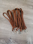 Tan brown leather braided key holder