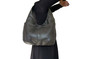 Gray Leather Bag, Casual Everyday Fashion Hobo Shoulder Handbag, Alicia