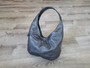gray leather shoulder handbag
