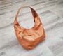 Honey Leather Bag, Hobo Rustic Style, Casual Fashion Handbag, Alicia