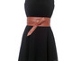 Stunning Wide Wrap Leather Obi Belt, Fashionable Casual Dress Design, Dean