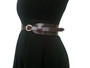 Rustic leather wide dress belt