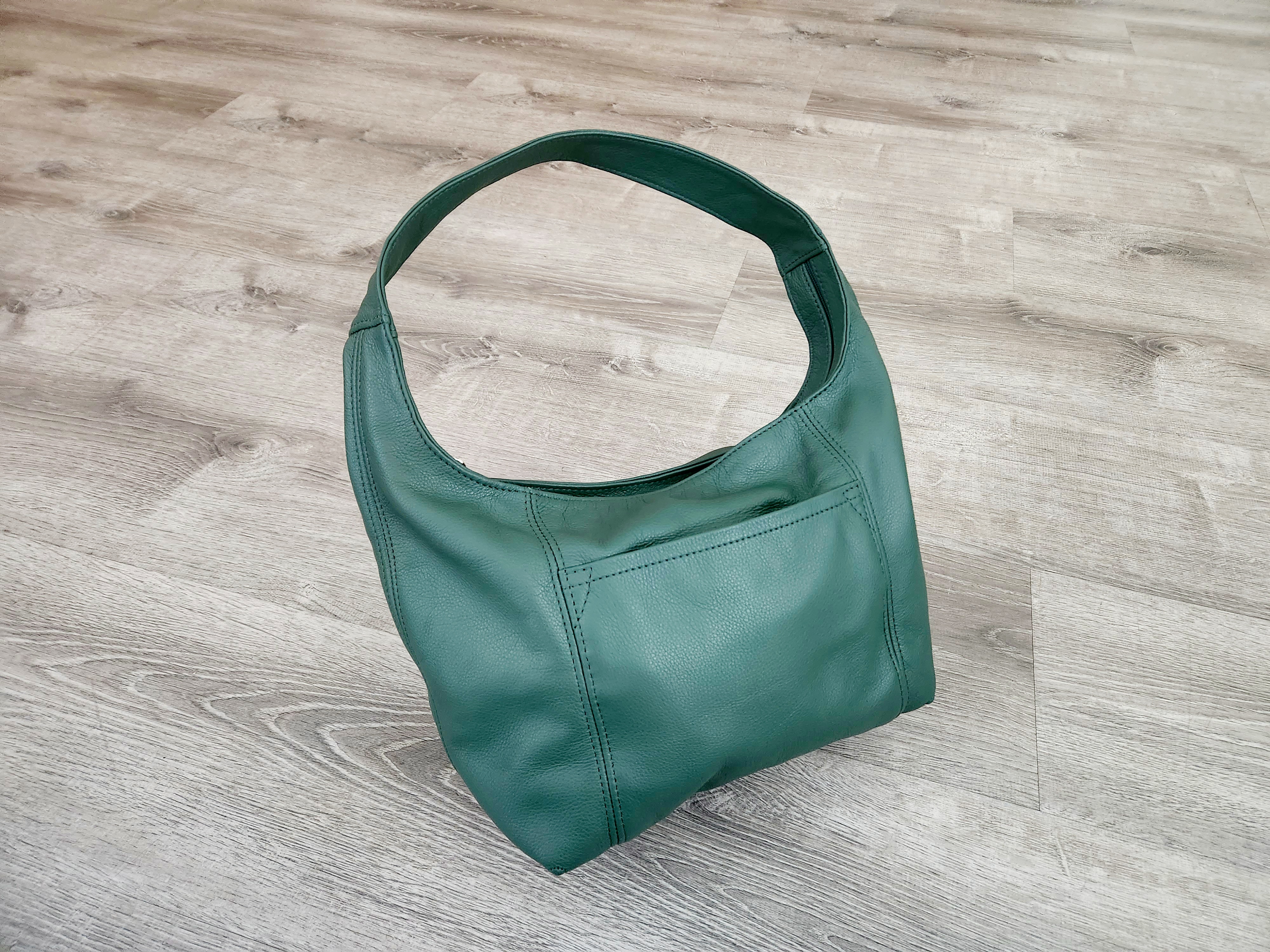 Roseau Essential S Hobo bag Green-gray - Leather (10217HDMM00)