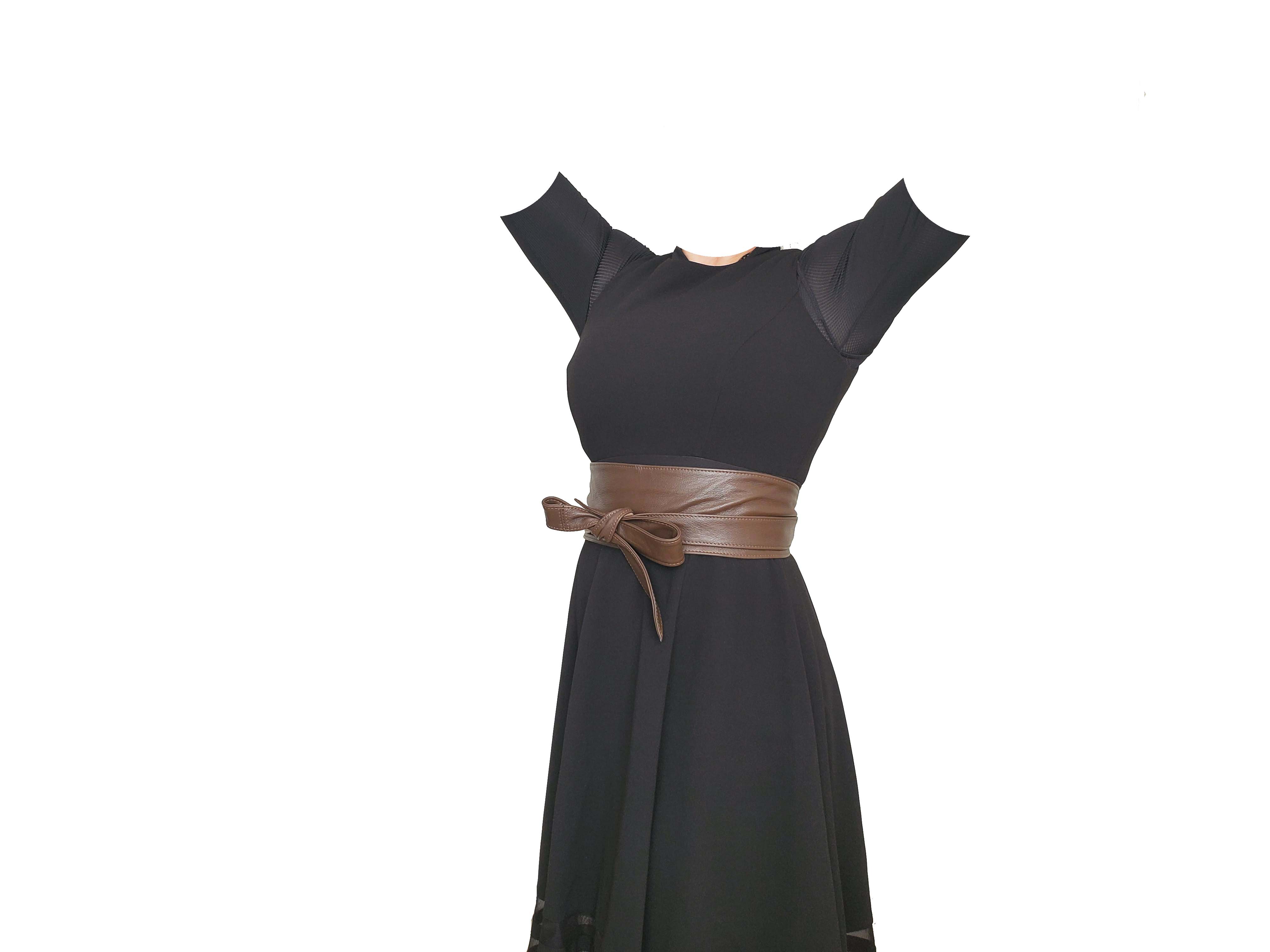 Fgalazebags Women's Wide Leather Wrap Obi Belt