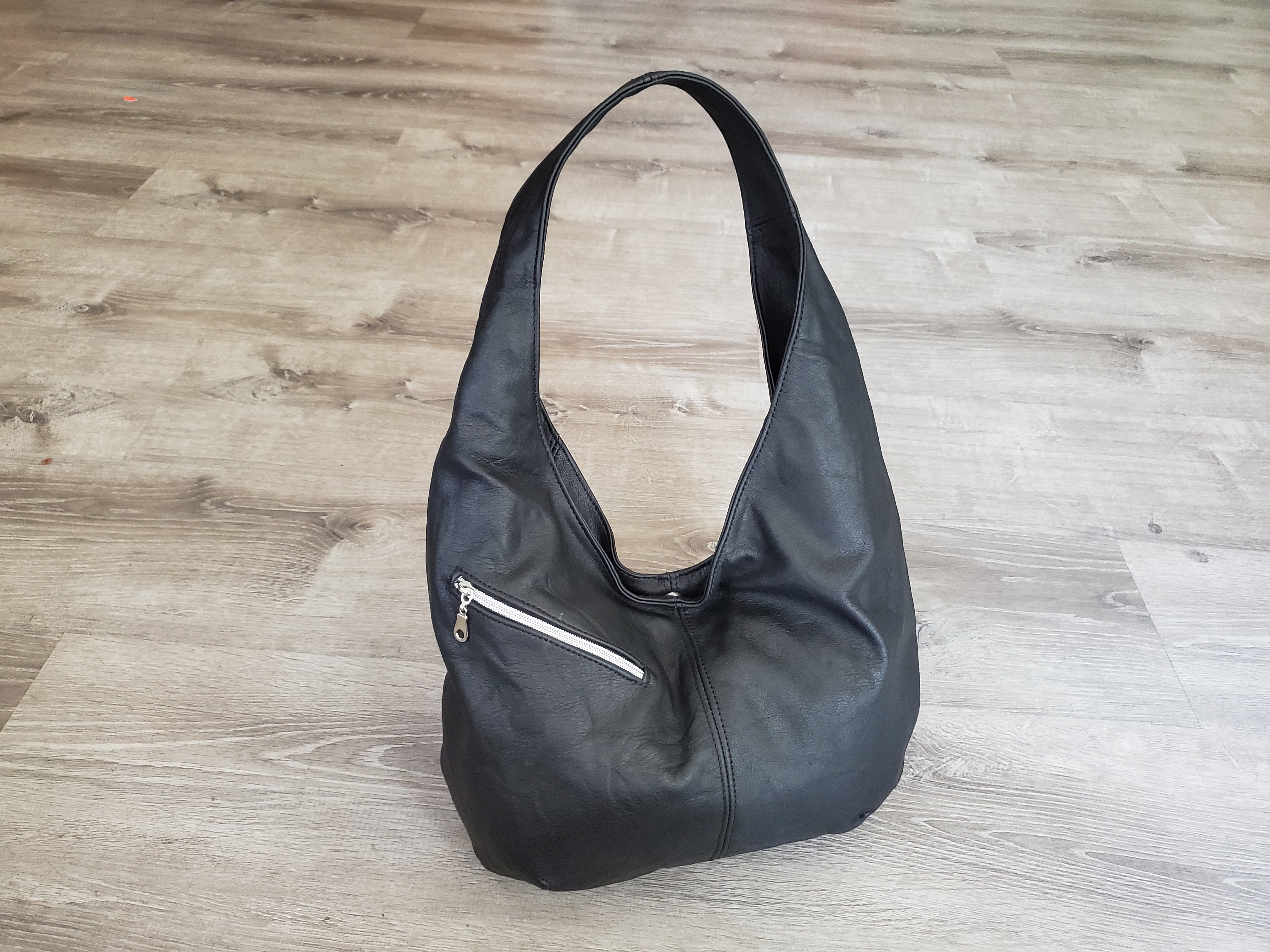 Buy Caprese Black Solid Small Hobo Handbag Online At Best Price @ Tata CLiQ