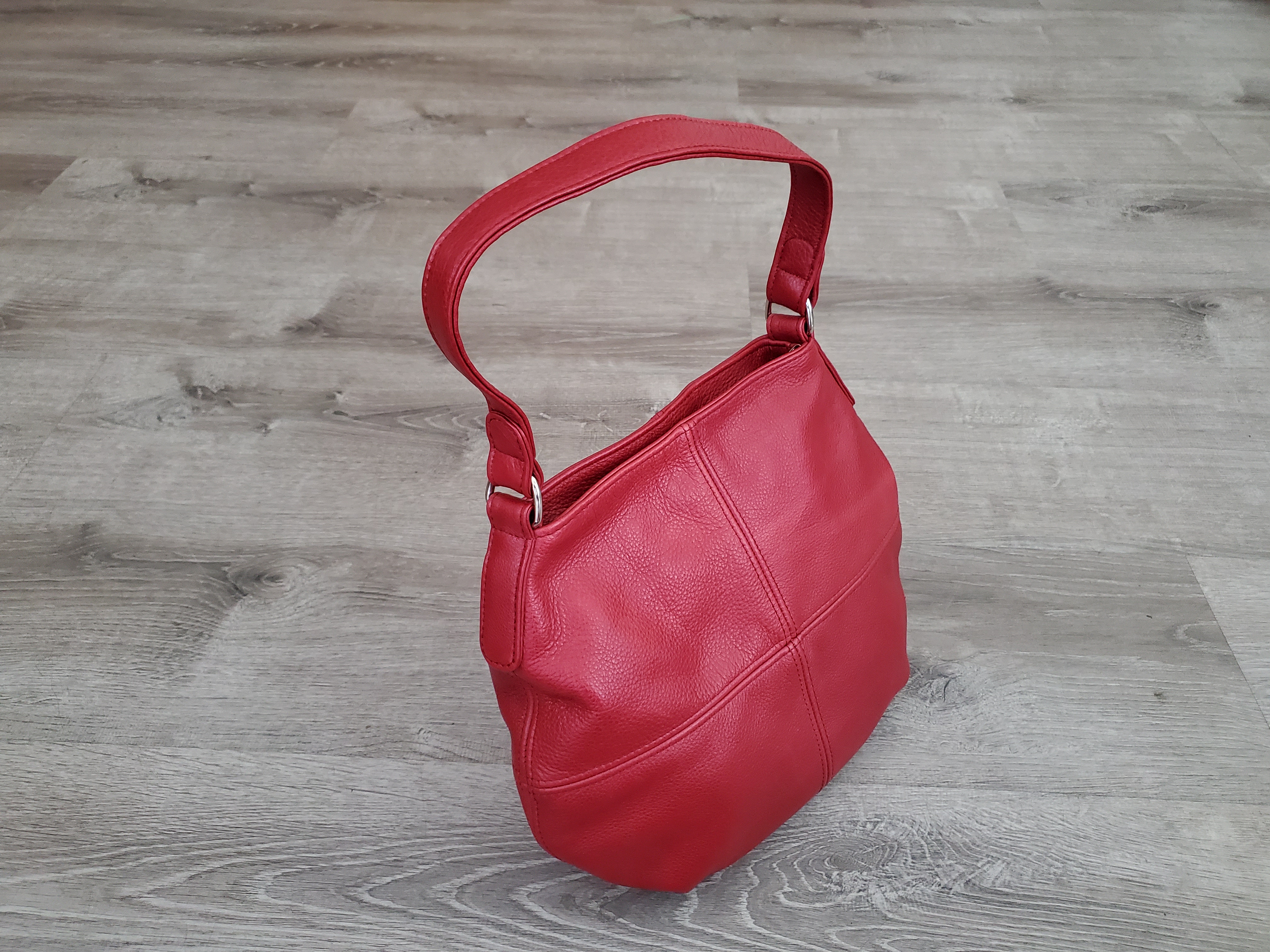 Red Leather Bag Casual Classic Fashion Hobo Style Handbags for -   Denmark