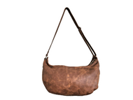 Brown leather crossbody bag