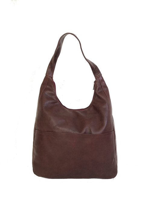 Mahogany Leather Hobo Bag, Everyday Fashion Bags, Coco - Fgalaze ...