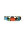 Multi Gemstone Inlay Band Ring Size 7 3/4" (RG7059-S7.25) 