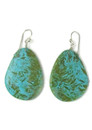 Turquoise Slab Earrings by Ronald Chavez (ER6185)