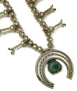 Vintage Turquoise Squash Blossom Necklace - On Consignment (NK6175)
