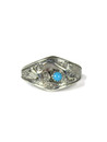 Silver & Turquoise Kokopelli Ring Size 8 (RG7745-8)
