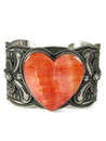 Spiny Oyster Shell Heart Cuff Bracelet by Andy Cadman (BR6785)