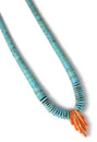  Turquoise Heishi Spiny Oyster Shell Jacla Necklace (NK5015)