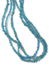 Three Strand Graduated Turquoise Bead Necklace (NK5336)