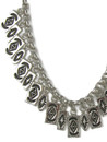 Sterling Silver Stamped Charm Necklace (NK5338)