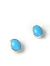 Sleeping Beauty Turquoise Oval Post Earrings (ER7075)