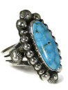 Kingman Turquoise Ring Size 7 1/2 by Calvan Belen (RG6135)