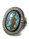 Kingman Turquoise Ring Size 9 by Philbert Secatero (RG6136)