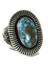 Kingman Turquoise Ring Size 9 by Philbert Secatero (RG6136)