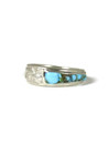 Kingman Turquoise Inlay Kokopelli Ring Size 5 1/4 (RG6144)