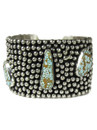 Number 8 Turquoise Cuff Bracelet by Ronnie Willie (BR6827)