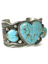 Kingman Turquoise Heart Bracelet by Guy Hoskie (BR6841) 