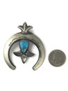 Kingman Turquoise Naja Pendant by Harrison Bitsue (PD5070)