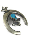 Kingman Turquoise Naja Pendant by Harrison Bitsue (PD5070)