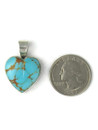  Kingman Turquoise Heart Pendant by Diane Wylie (PD5078)