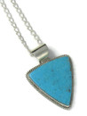 Triangular Kingman Turquoise Pendant by Lyle Piaso (PD5407)