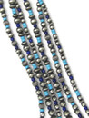 Three Strand Turquoise & Lapis Silver Bead Necklace Set (NK5486)