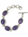  Silver Chaorite Link Bracelet by Lyle Piaso (BR6864) 