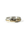 12k Gold & Sterling Silver Feather Band Ring Size 12 (RG6170-S12) 