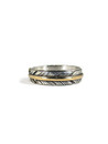 12k Gold & Sterling Silver Feather Band Ring Size 11 (RG6170-S11)